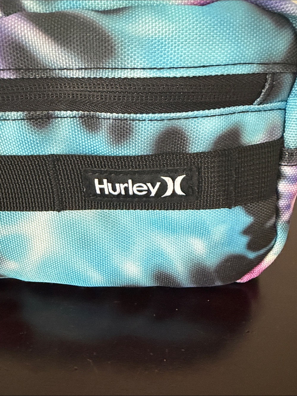 Hurley Tie-Dye Cosmetic Bag in Blue, Purple, Pink - Picture 3 of 7